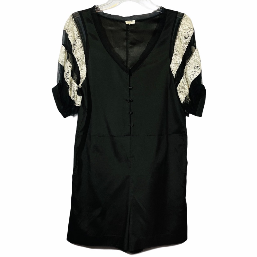 Asturo Tayama Japanese Designer Silk & Lace Romper
